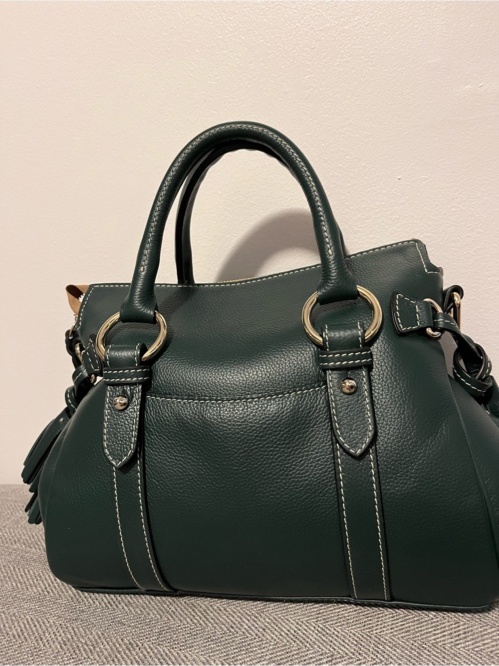 Dooney & Bourke Sorrento 30 satchel Ivy with pocket - Picture 2 of 16